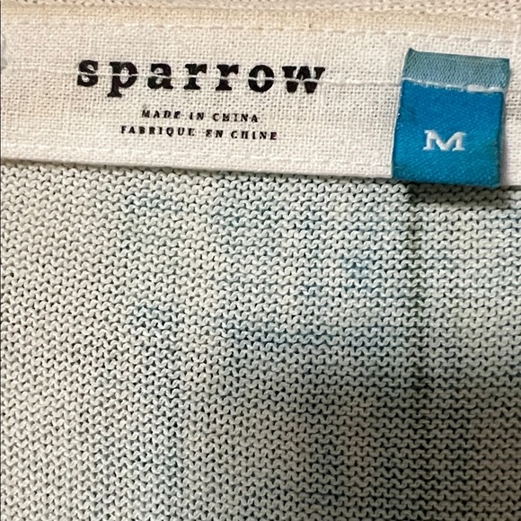 Sparrow Teal and Cream Tie-Front Cardigan - Picture 2 of 7